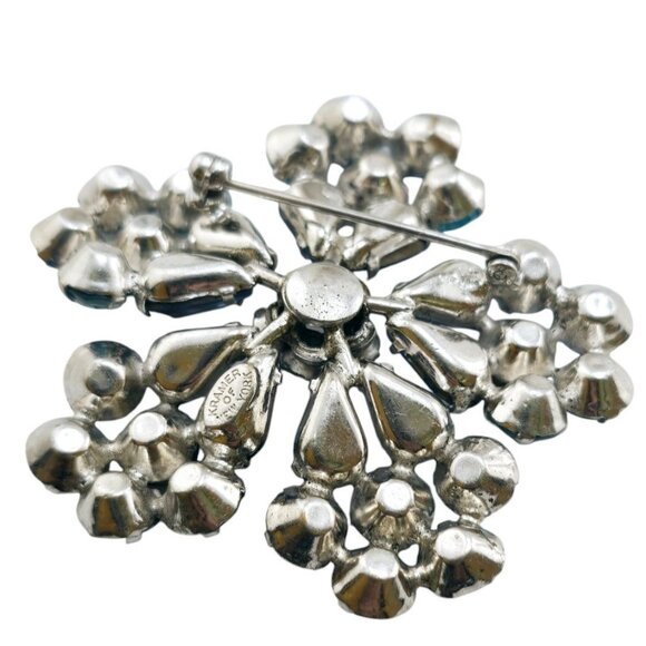 Beautiful Kramer Ny Blue And Purple Flower Brooch (A8137) - Picture 3 of 4